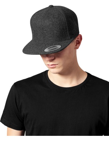 FLE-6689M-Melton Wool Snapback Cap
